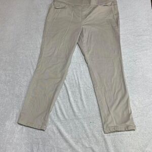 Gloria Vanderbilt beige low rise flare pants women size 12 slimming SKU644